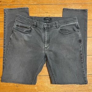 Bugatchi Men's Slim Straight Black Jeans.